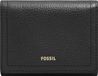 FOSSIL Logan Trifold Portemonnee Femme Cuir Noir
