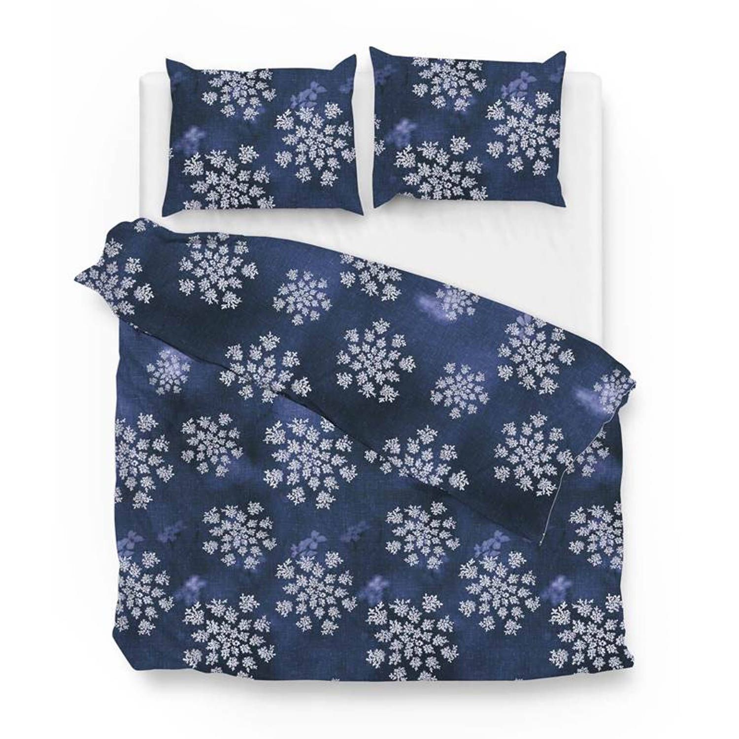 Zo!Home Bassett Dekbedovertrek - Lits-jumeaux - 260x200/220 cm - Blue - Katoen