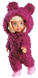 Simba 105733684 Evi Love Cute, speelpop in schattige teddy onesie, 12 cm, vanaf 3 jaar