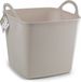 Plasticforte Plastic Bucket/Tub/Laundry Basket - Flexible - Beige - 43 Liters - Square - Plastic - 40 x 40 x 44 cm
