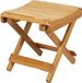 Urban Living Pouf/tabouret - Pliable - brun clair - tabouret pliant - bambou - 28 x 31 cm - Enfants