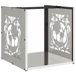 VidaXL Brandhoutkar & -houder Roestvrijstaal 400 mm x 400 mm