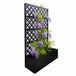 Merkloos Relaxdays Plantenbak met klimrek - 180x110x40 cm - metaal - zwart