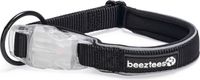 Beeztees Beeztees safety gear parinca halsband hond - hondenhalsband - led - nylon - zwart - 35-40x2 cm