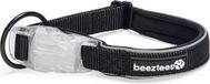Beeztees Beeztees safety gear parinca halsband hond - hondenhalsband - led - nylon - zwart - 35-40x2 cm