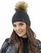 Vivisence Dames Wintermuts - Met Pompom Van Imitatiebont En Zachte Acrylbrei
