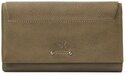 dR Amsterdam Tampa Overslagportemonnee Dames - Leer - RFID - 12 Pasjes - Olive