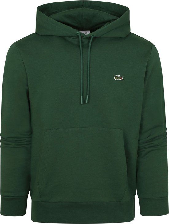 Lacoste Heren Trui - Maat L - Groen - Hoodie - Regular Fit - Mannen