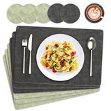 Euqvunn Placemat en Onderzetters Set van 6
