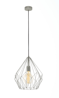 EGLO Carlton Hanglamp - E27 - Mat Grijs - 110cm