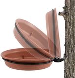 Unyqoos® Rond vogelbad en vogelhuisje set met wandhouder voor tuin en balkon