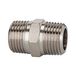 Riegler Dubbele schroefdraadstapel, R 3/8 a., R 3/8 a., SW 17, messing vernikkeld