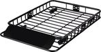 Barres de toit avec coffre de toit, 117,5 x 91,5 x 11,4 cm, barres de toit de haute qualité, capacité de charge de 90,7 kg, coffre de toit universel pour SUV, camions et autres véhicules