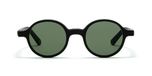 L.G.R Reunion Lunettes de Soleil Homme Noir Rondes Vert 48mm