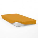 Soleil d'ocre, Hoeslaken, Katoen, Draaddichtheid 57, 60 x 120 cm, Bebe, Mosterdkleur
