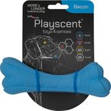 Jack And Vanilla Hondenspeelgoed - Kauwbot - Bacon - Blauw - 16cm