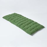 Homescapes Tuinbank Kussen – Donkergroen – 2 Zitter Zitkussen – 108x42 cm – 100% Katoen