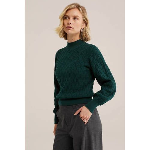 WE Fashion Dames gebreide trui met structuur