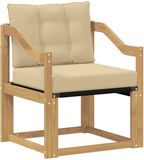 vidaXL Buitensofa Massief Acacia Hout wit en beige