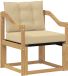 vidaXL Buitensofa Massief Acacia Hout wit en beige