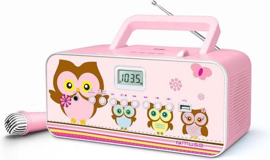 Muse Electronics Muse M-29 KP Draagbare Radio/CD/MP3 speler - Roze