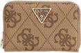 GUESS Laurel II SLG Medium Zip Around Wallet Latte Logo / Brown