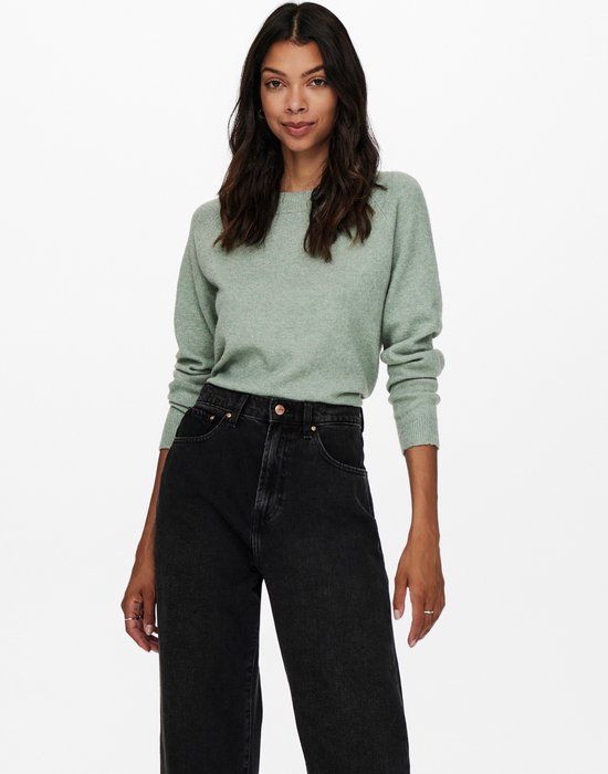 ONLY ONLRICA LIFE L/S PULLOVER KNT NOOS Dames Trui - Chinois Green - Maat S