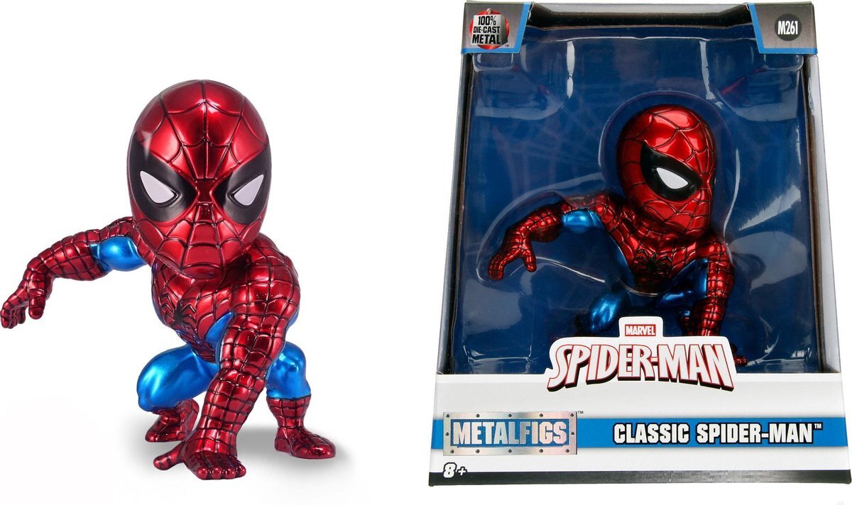 Jada Toys Marvel 4" Classic Spiderman Actiefiguur
