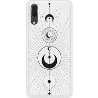 P20 Moon Circles Bedrukte siliconen hoes