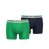 Levi's Herenboxershort ondergoed (set van 2), groen/marineblauw, S