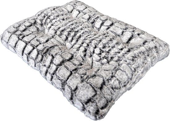 Jack and Vanilla Snakeskin Hondenkussen XS - 45x45cm - Polyester - Wit