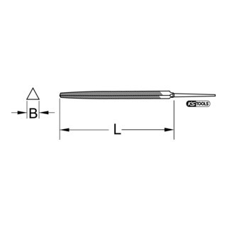 KS Tools KS Tools driehoekig vijlblad, vorm C, 150mm, cut1 Aantal:1