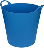 Merkloos Talen Tools Flexibele emmer/wasmand/kuip - blauw - 20 liter - 35 x 30 cm