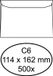 Quantore Envelop bank C6 114x162mm blanc 500 pièces