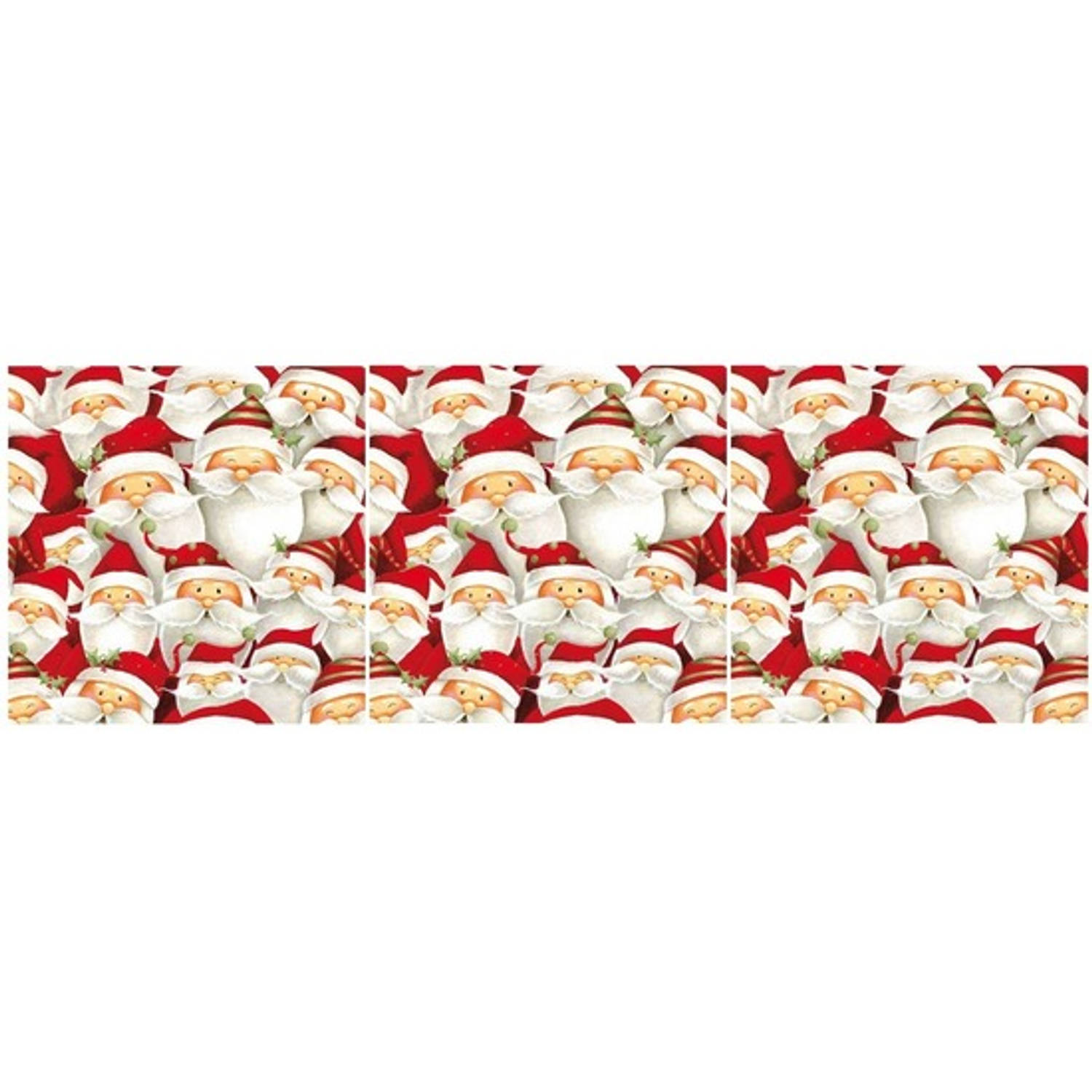 Ambiente 60x Kerstman servetten 33 x 33 cm - Kerstservetten