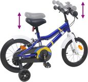 vidaXL Kinderfiets 12 Inch Blauw en wit