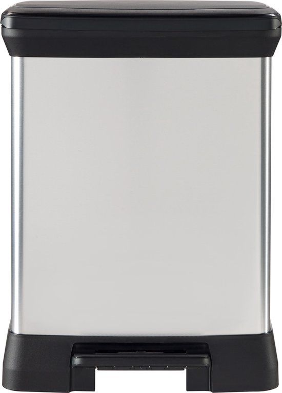 Curver Pedaalemmer Deco - 30 L - Zilver