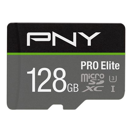 PNY PRO Elite MicroSDXC 128GB - Class 10 - UHS-I - incl. SD adapter