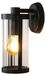 Catania Lampe murale, noir, aluminium/verre, E27, IP44, 12,5x27x15 cm