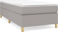 vidaXL Boxspring bed 90x200 cm stof lichtgrijs