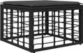 vidaXL - Voetenbank - Zwart - Polyrattan
