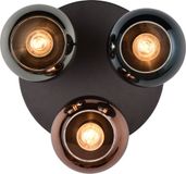 RL LIVE YOUR LIGHT REALITY SHELDON Plafonniere - Zwart met multicolor glas