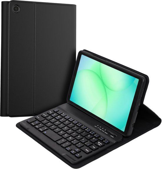 Accezz Tablet Toetsenbord Hoes - Geschikt voor Samsung Galaxy Tab A11 - QWERTY Bluetooth Keyboard Bookcase - Zwart