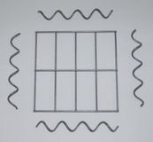 Couvercle pour colonne MW 5 x 10 cm incl. 4 spirales de montage - Dimensions : 22 x 22 cm