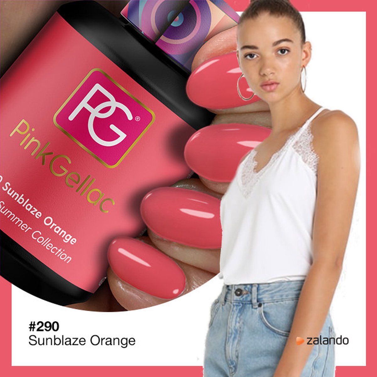 Pink Gellac - Sunblaze Orange - Gellak - Vegan - Oranje - Glanzend - 15ml