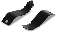 EBERTH Gekartelde vorkvormige snijkop voor buisreinigingsmachine, Arrow Cutter voor buizen met een diameter van 50-125 mm, M6-koppeling, staal, gelakt, roestvrij, snijkop voor buisreinigingsapparaat, Side Cutter Blade