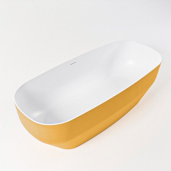 Mondiaz STONE Vrijstaand Bad - 170x75cm - Ocher/Talc - BK75341039