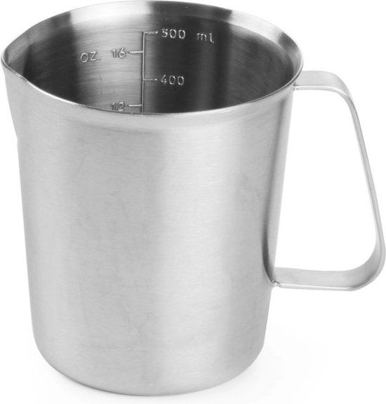 Hendi Maatbeker 500ml - RVS - Met Schenktuit - Ø9x(H)11cm