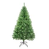 SOLAGUA NAVIDAD Kunstkerstboom met slingerbladeren, bomen 120-210 cm, met metalen standaard (groen glitter, 210 cm, 668 takjes)