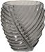 Mega Collections Bloemenvaas Leafy - grijs - glas - blader relief - 11 x 21 cm
